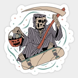 Halloween Grim Skater Sticker